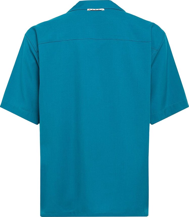 Marni Boxy Fit Tropical Bowling Shirt Verdigris