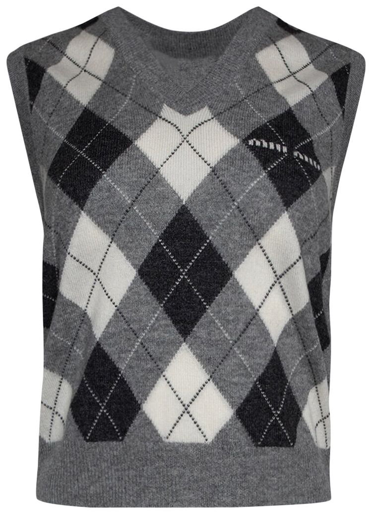 Miu Miu Cashmere Vest Marble Grey