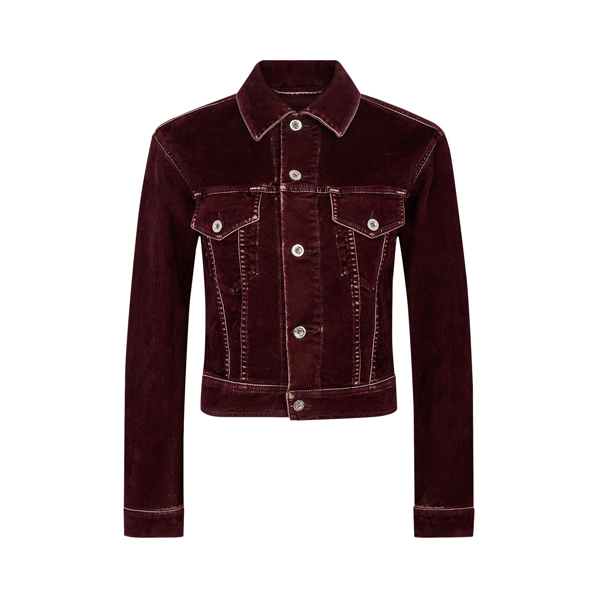 Buy Rabanne Cropped Jacket 'Bordeaux' - 24SCVE149CO0507 P630 | GOAT CA