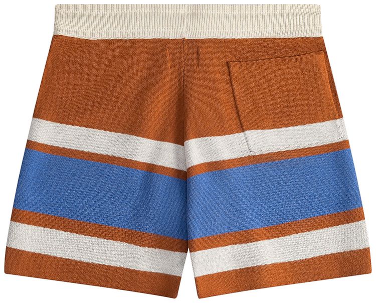 Rhude Pravil Racing Knit Short BrickCreamBlue
