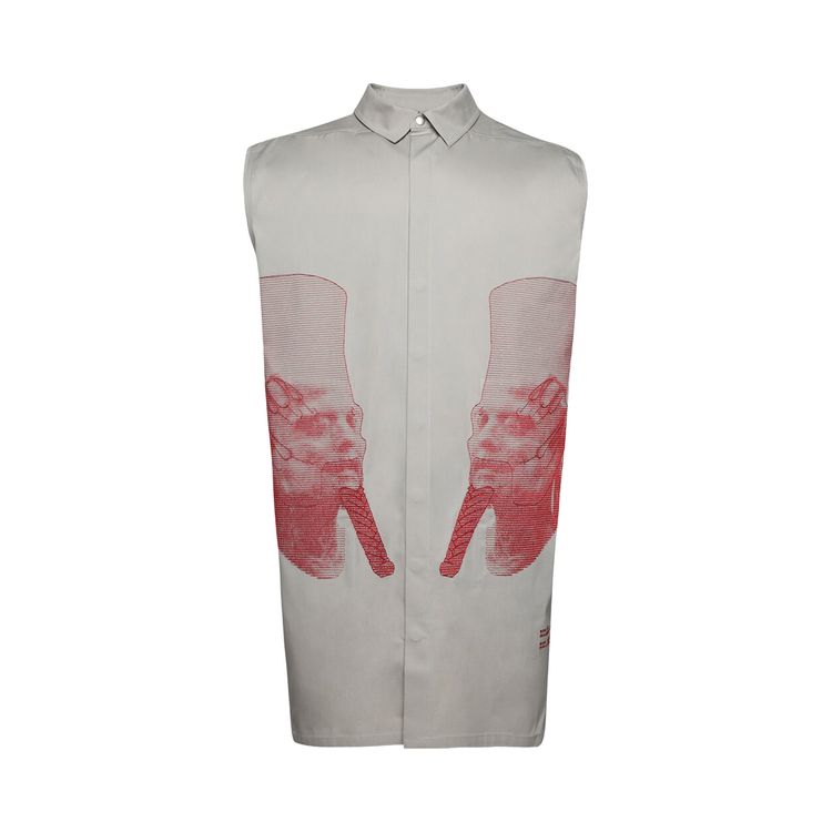 Rick Owens Ron Jumbo Outershirt PearlCardinal Red