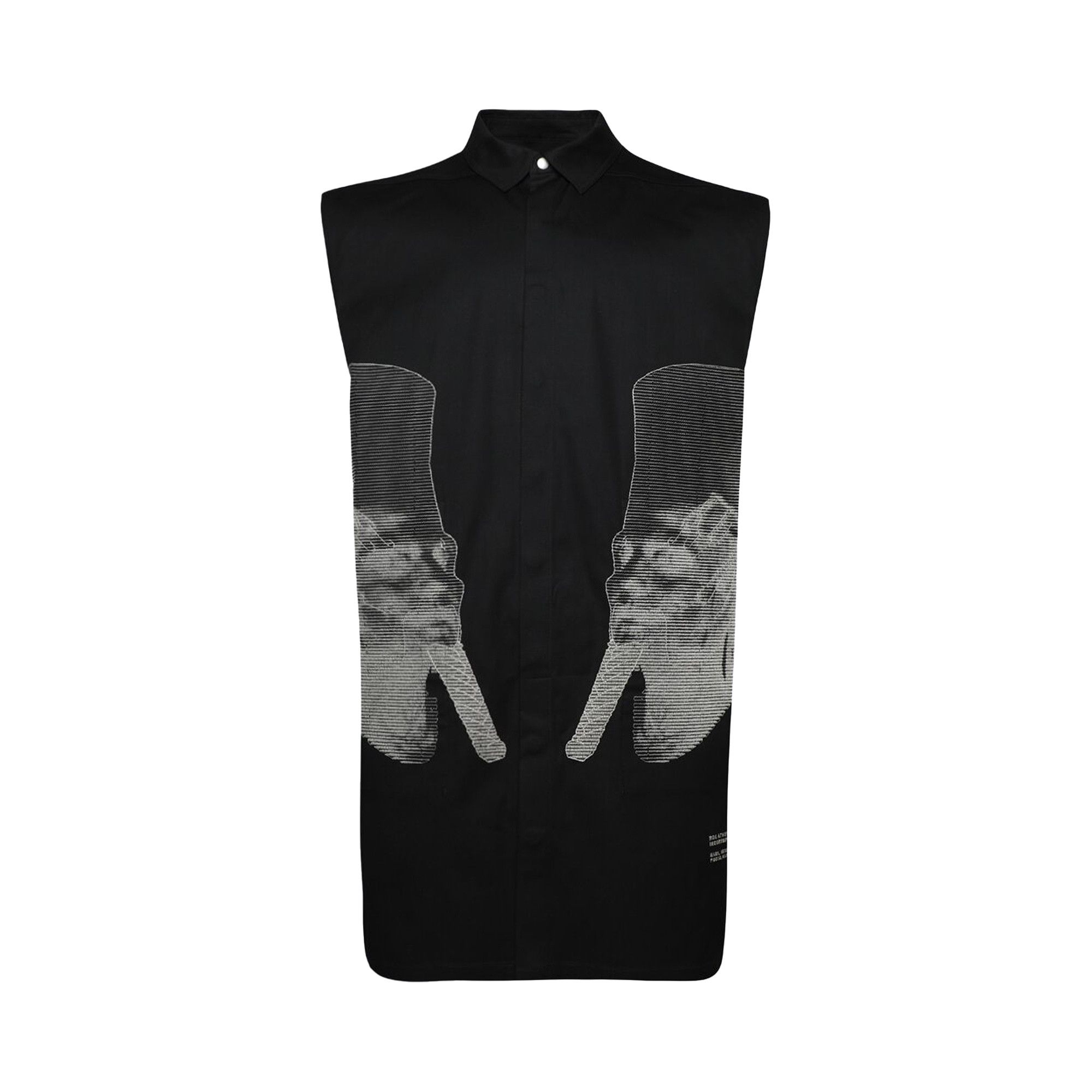 【新品】rick owens RON JUMBO OUTERSHIRT 50 Buy Rick Owens Ron Jumbo Outershirt 'Black/Pearl' - RU01D3739
