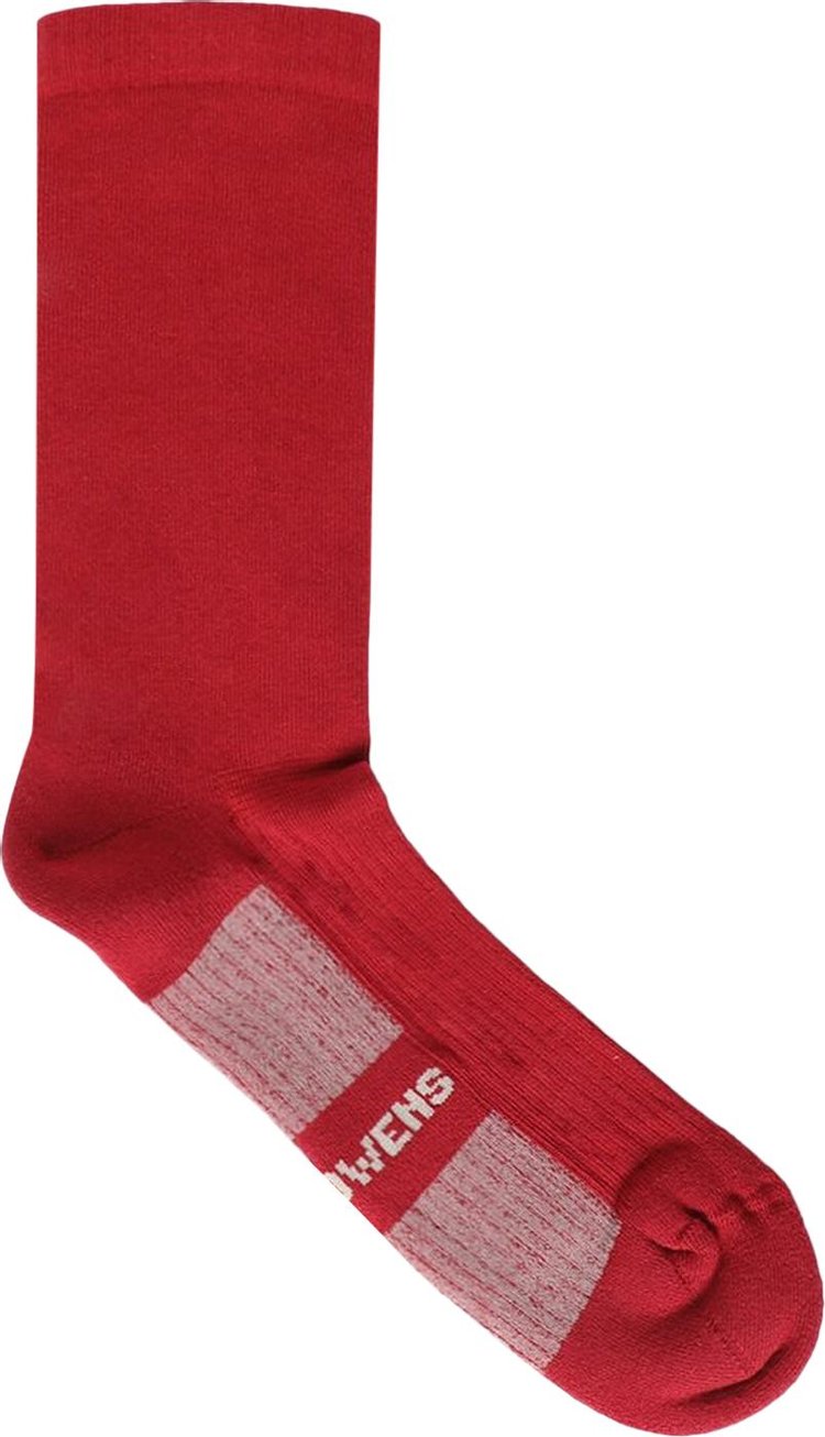 Rick Owens Glitter Socks 'Cardinal Red/Pearl'