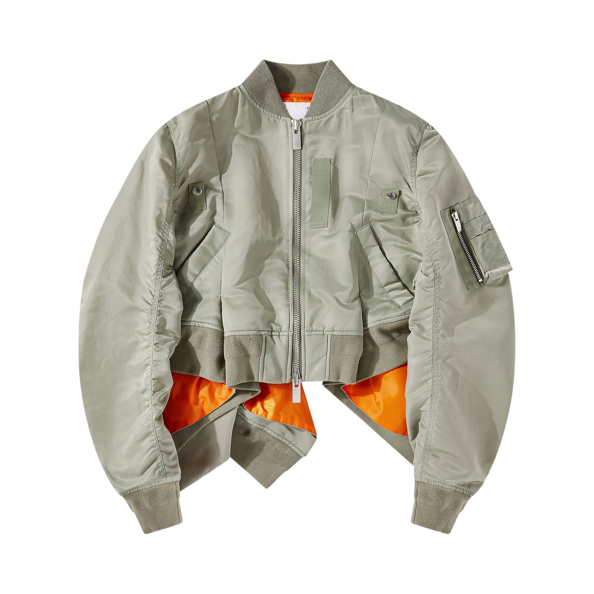 Buy Sacai Nylon Twill Blouson 'Light Khaki' - 24 07083 535 | GOAT