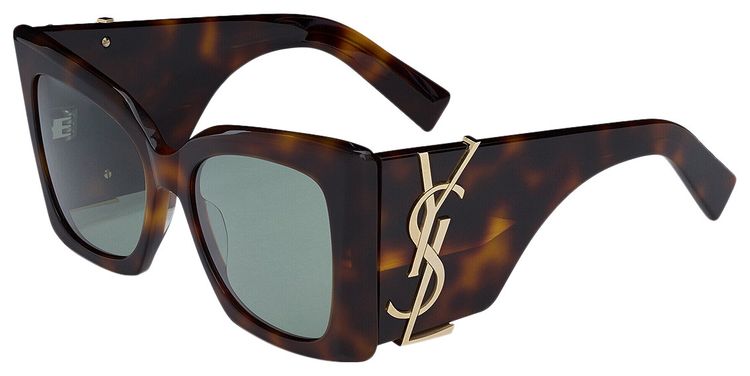 Saint Laurent Oversize Cat Eye Sunglasses Havana