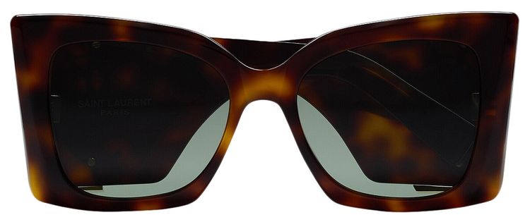 Saint Laurent Oversize Cat Eye Sunglasses Havana