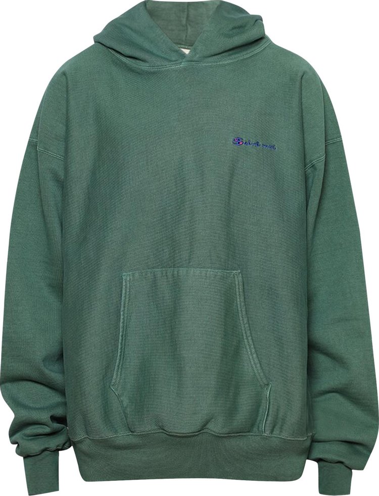 Saint Michael Logo Hoodie Green