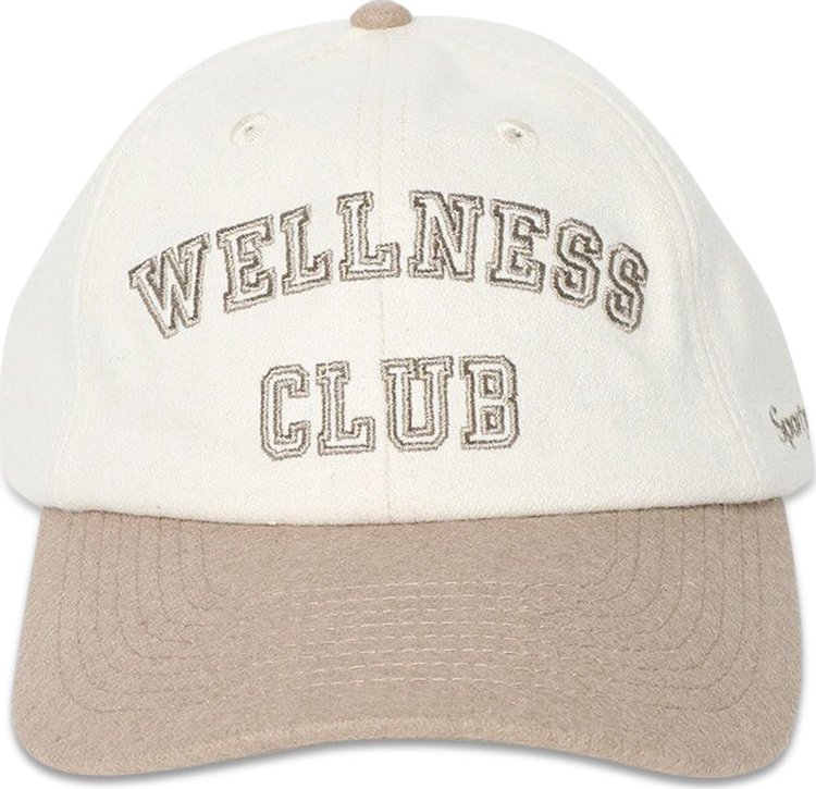 Sporty & Rich Wellness Club Flannel Hat 'Off White'