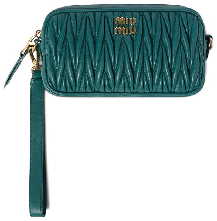 Miu Miu Matelasse Nappa Pouch Bag Laguna