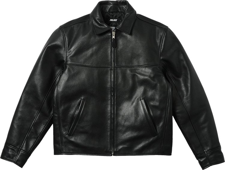 Palace Safe Hands Leather Jacket 'Black'