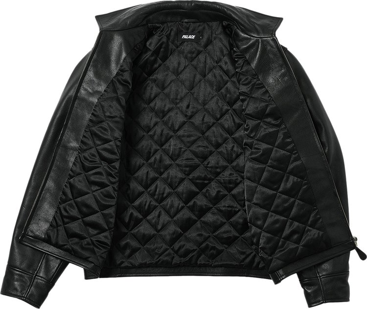 Palace Safe Hands Leather Jacket Black