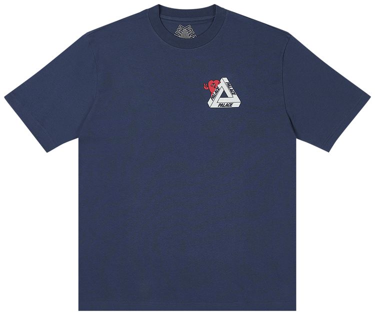 Palace Tri Hearts T Shirt Navy