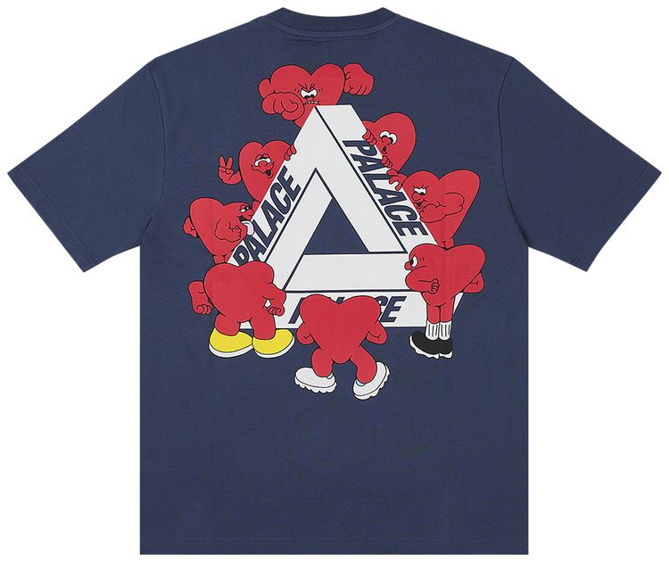 Palace Tri Hearts T Shirt Navy