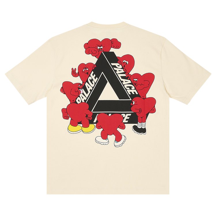 Palace Tri Hearts T Shirt Soft White