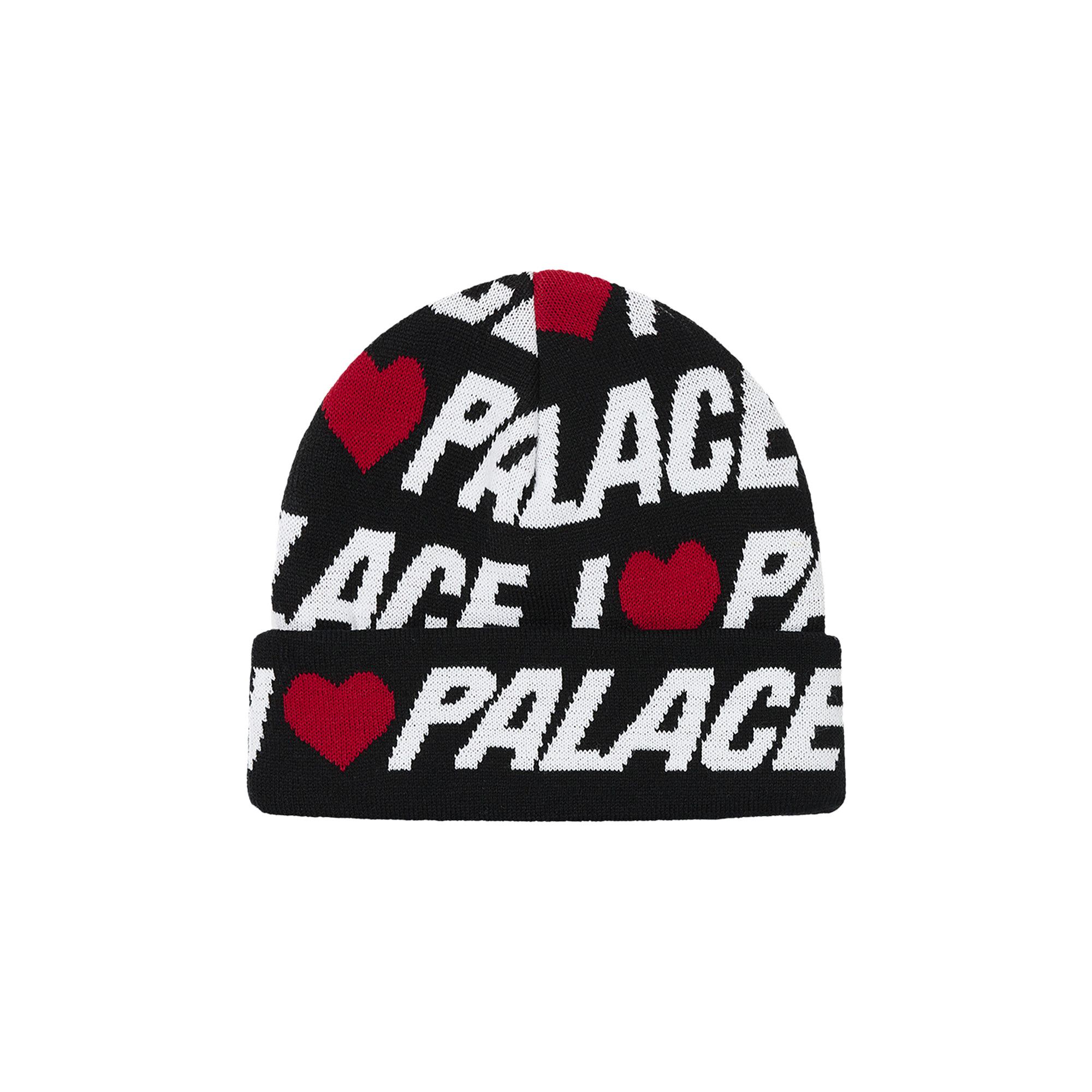 【本日特価】 Palace 'Black' Beanie Palace Love I 帽子