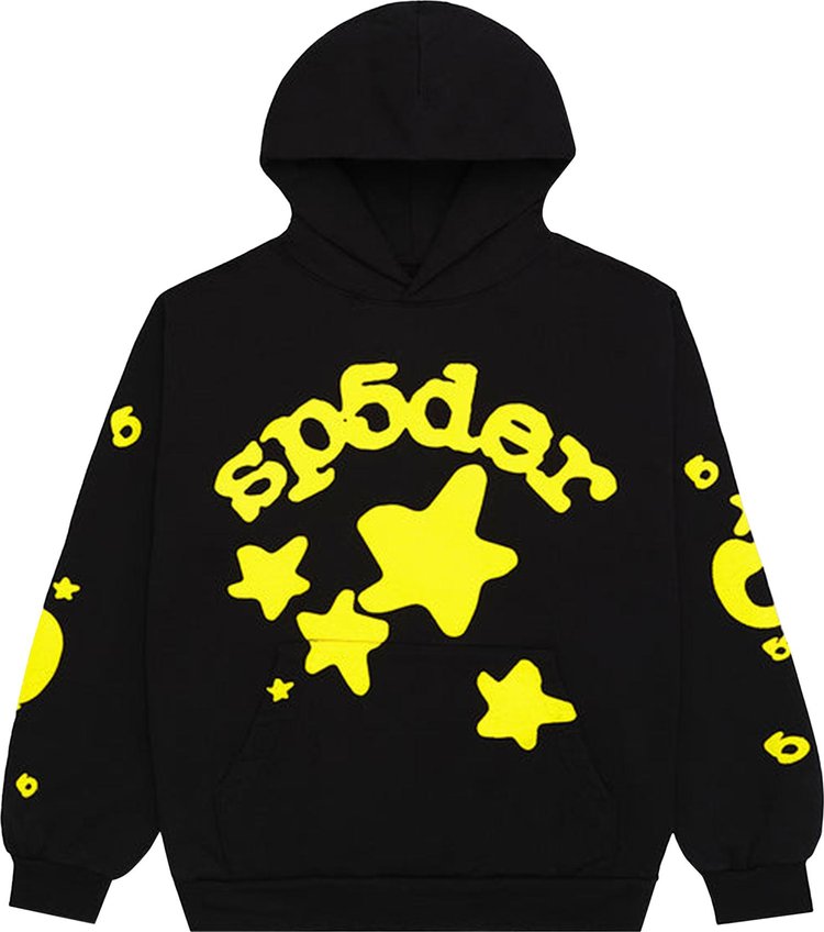 Buy Sp5der Beluga Hoodie 'Onyx/Yellow' - M01SS001BGBY