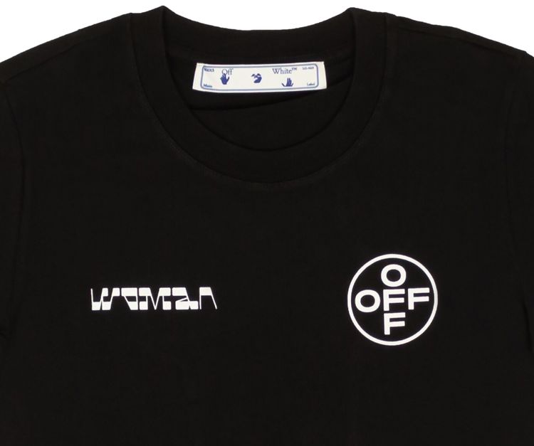 Off White Painting Casual Tee BlackWhite