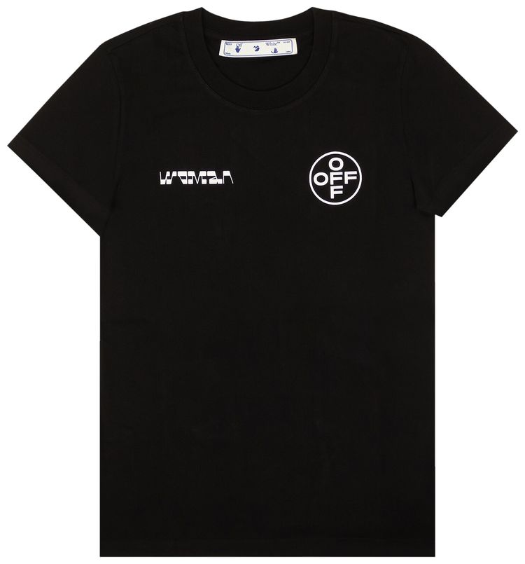 Off White Painting Casual Tee BlackWhite