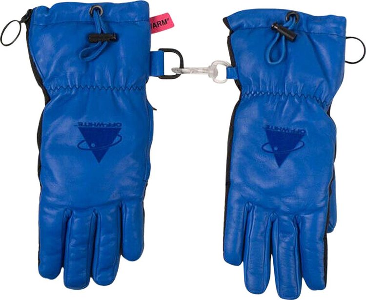 Off-White Drawstring Gloves 'Cobalt Blue'