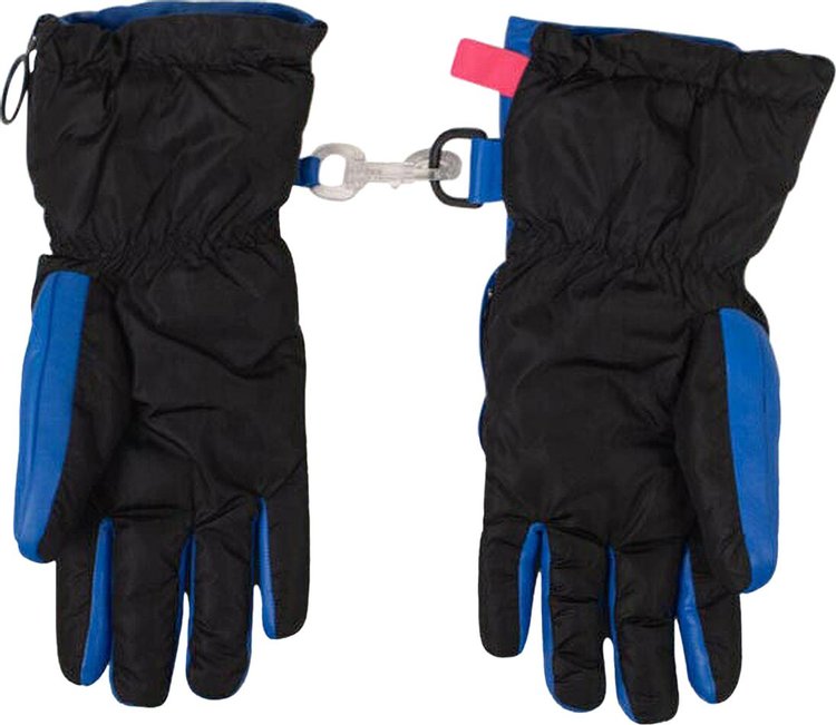 Off White Drawstring Gloves Cobalt Blue