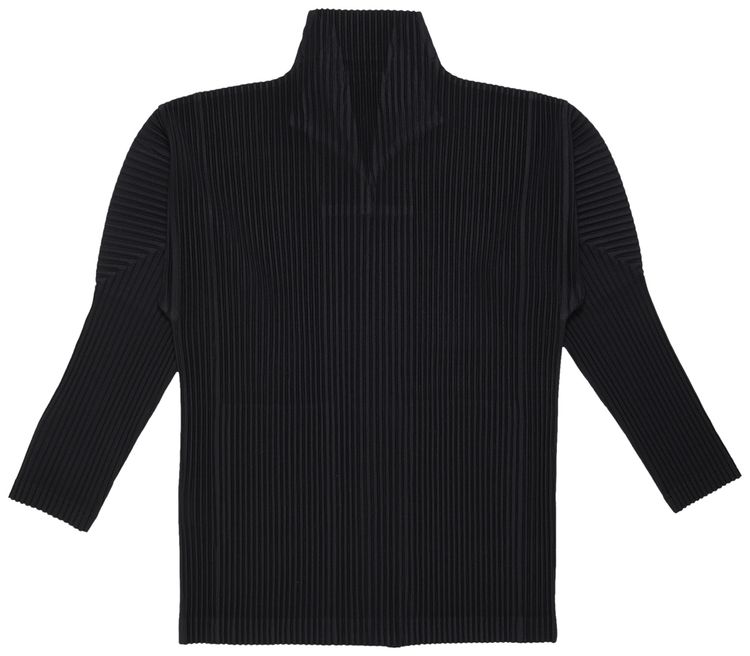 Homme Plisse Issey Miyake Basics Zip Up Cardigan Black