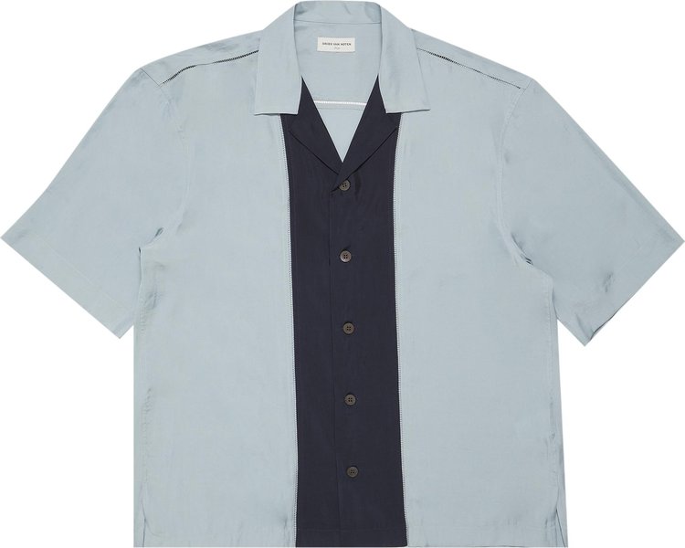 Dries Van Noten Paneled Short-Sleeve Shirt 'Light Blue'