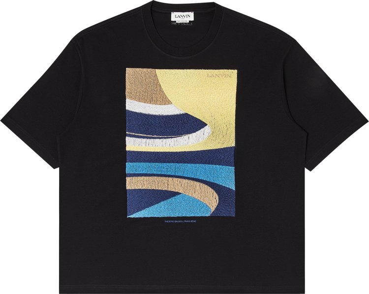 Lanvin Embroidered Oversized T-Shirt 'Black'