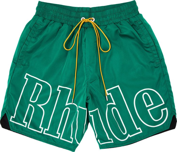 Rhude Logo Track Short 'Green'