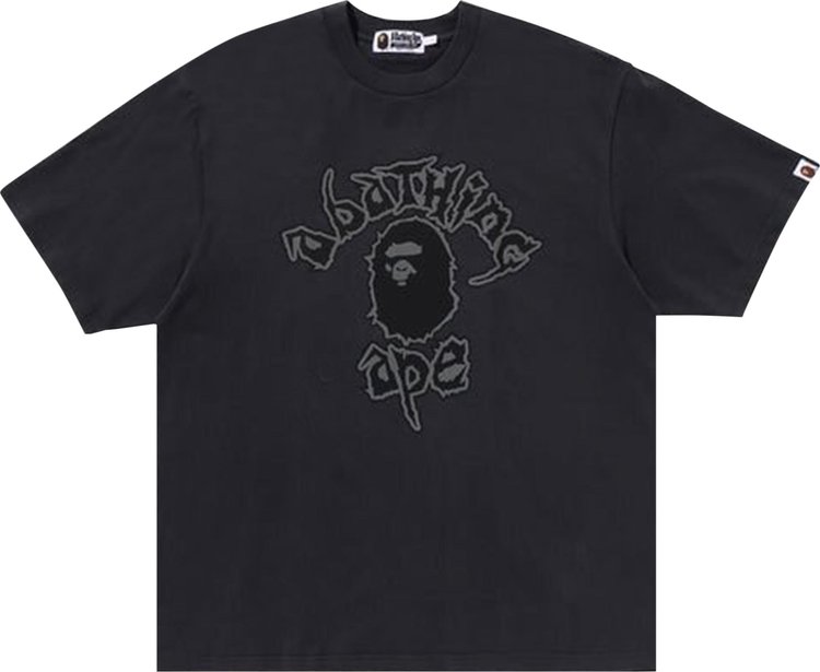BAPE Mad College Garment Dyed Relaxed Fit Tee 'Black'
