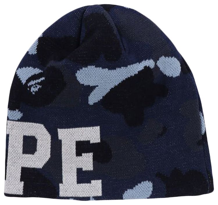 BAPE Color Camo Knit Cap Navy