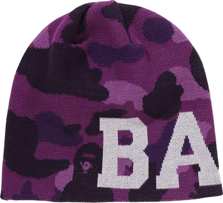 BAPE Color Camo Knit Cap Purple