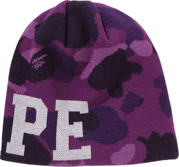 BAPE Color Camo Knit Cap Purple