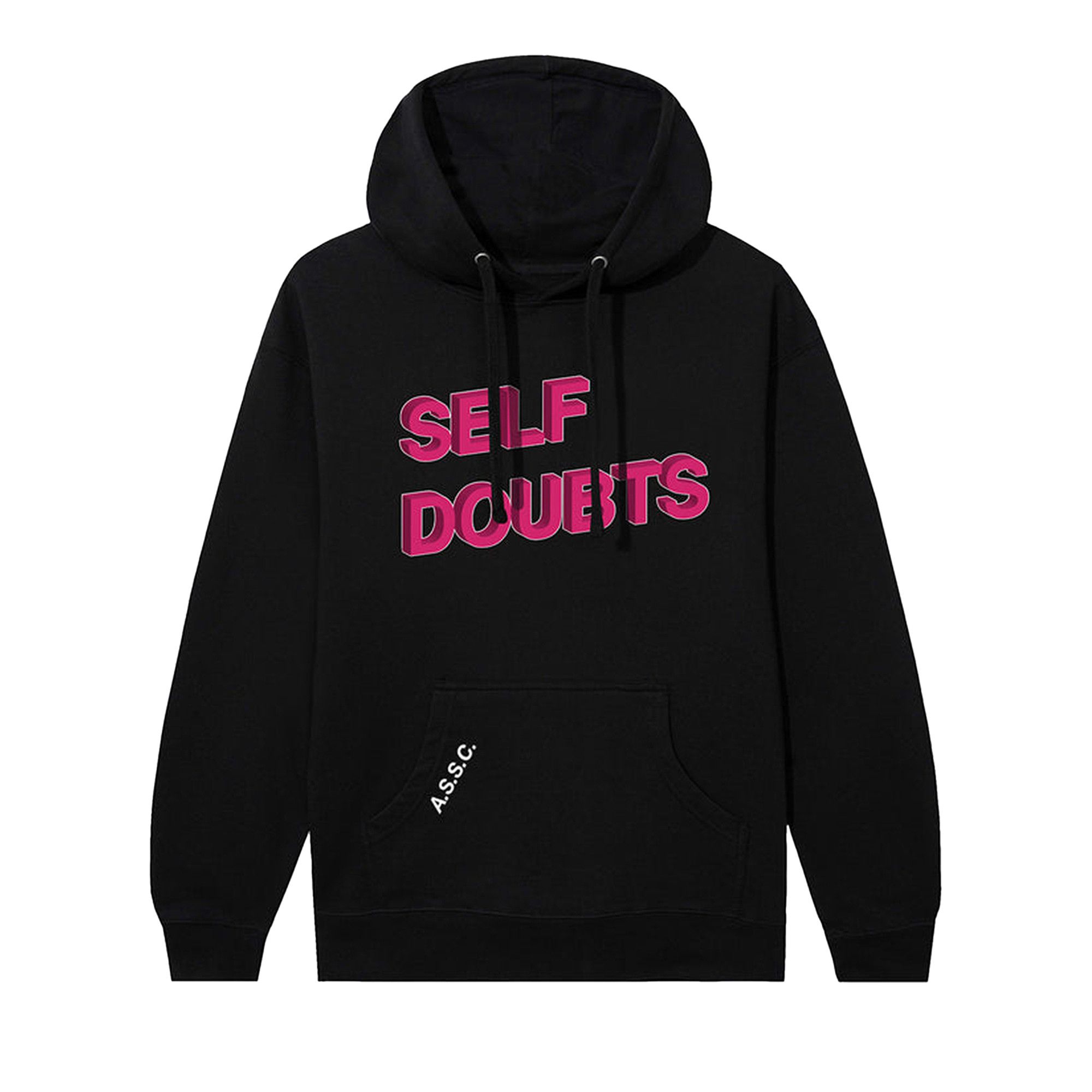 Buy Anti Social Social Club Self Doubts Hoodie Black Pink ASSC24IEAHD070 GOAT