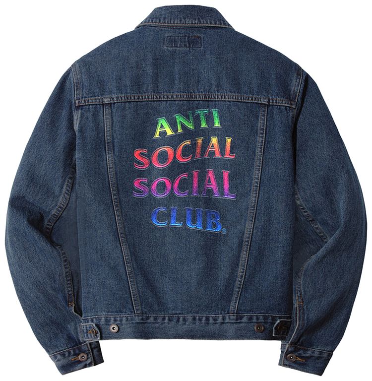 Anti Social Social Club Teleport Jacket Blue Denim