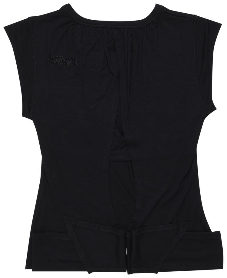 Vetements Blackout Wrap Top Black