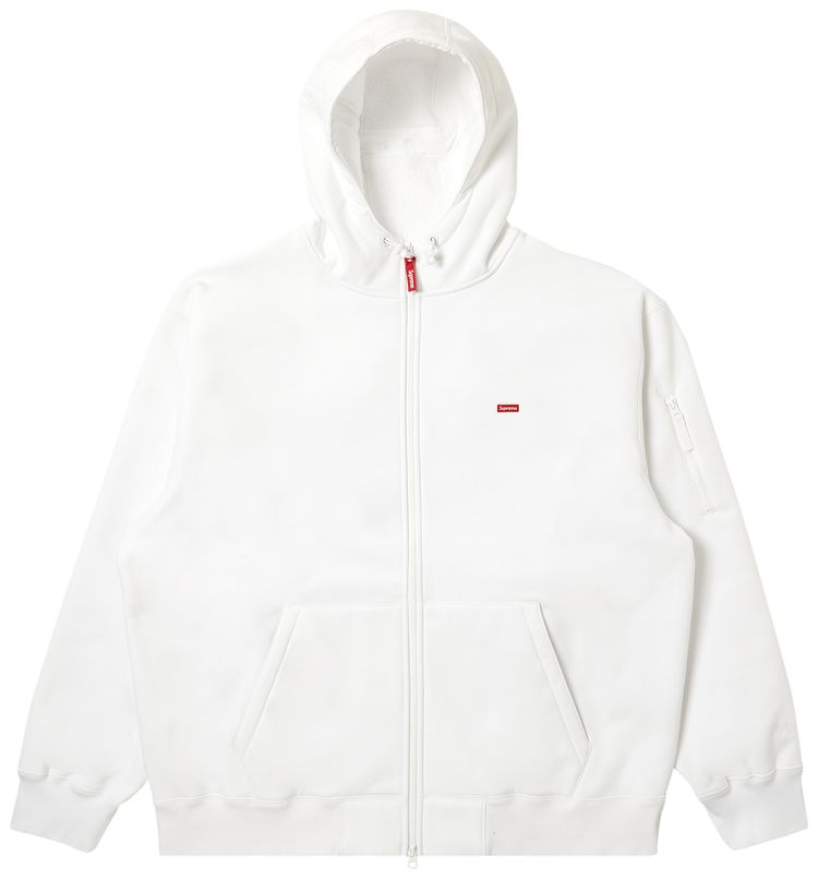 Supreme WINDSTOPPER Zip Up Hooded Sweatshirt White