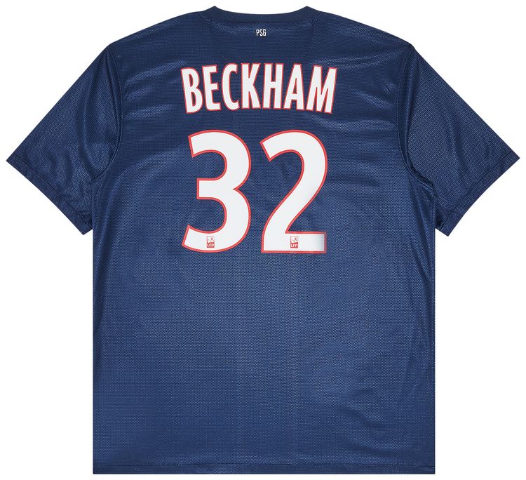 Vintage Paris Saint Germain Beckham 32 Home Stadium Jersey Blue