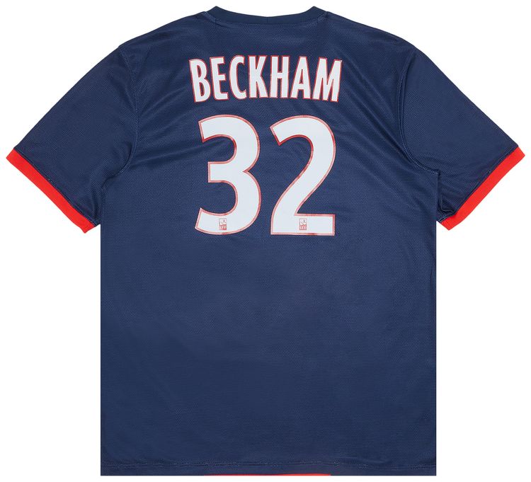 Vintage Paris Saint Germain Beckham 32 Home Stadium Jersey BlueRed