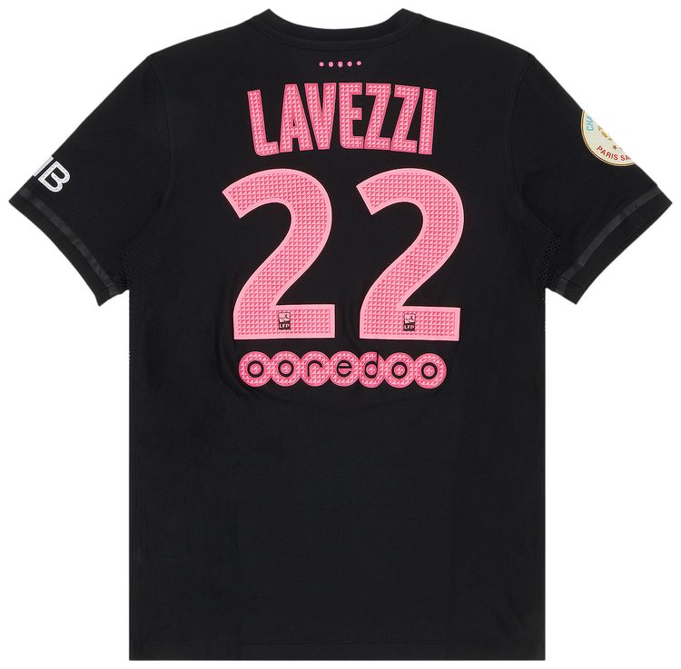 Paris Saint Germain Lavezzi 22 Third Stock Pro Shirt Black