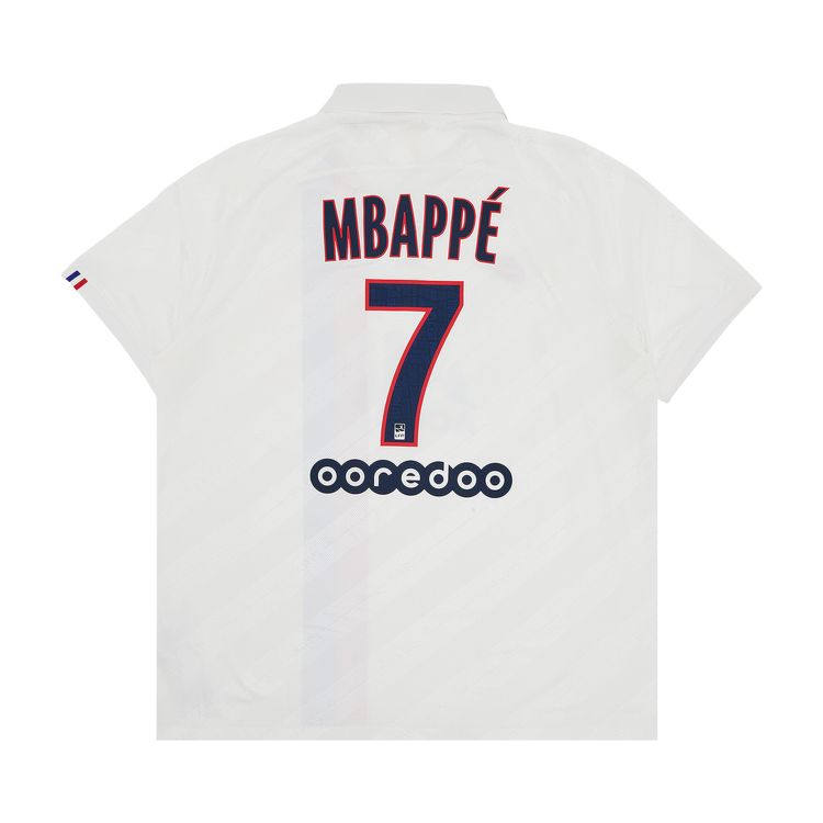 Pre Owned Paris Saint Germain Mbappe 7 Third Jersey White