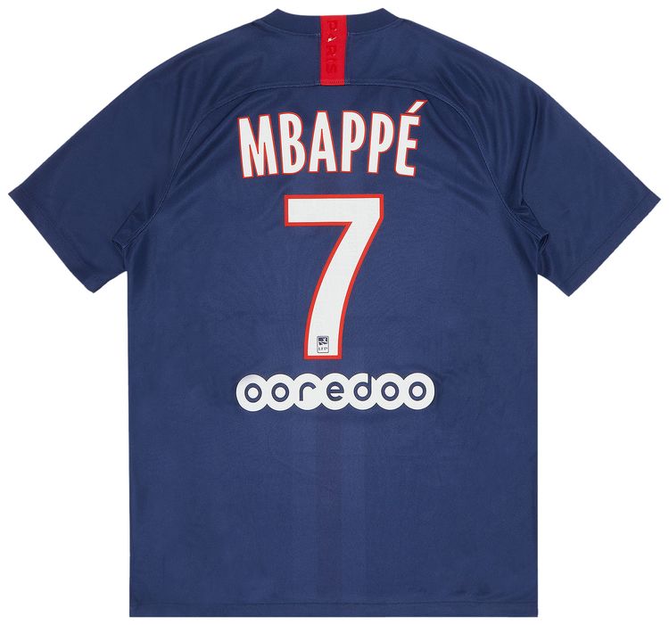 Pre Owned Paris Saint Germain Mbappe 7 Home Jersey Navy