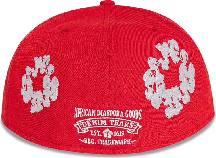 Denim Tears x New Era Cotton Wreath 5950 Red