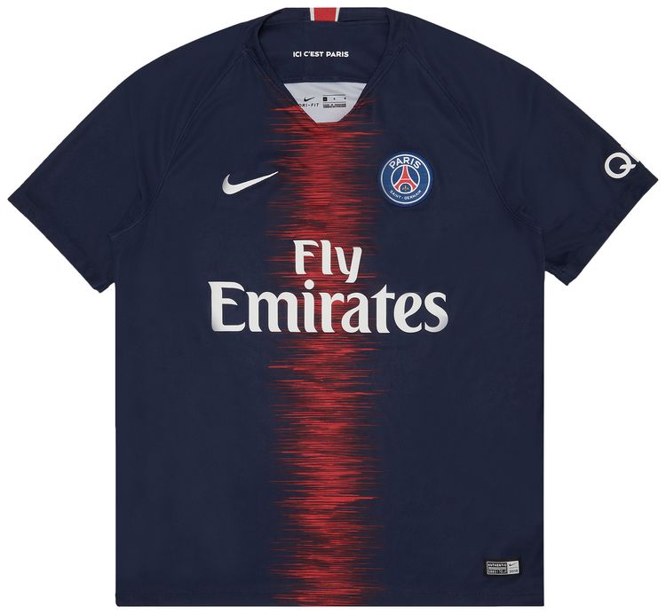 Pre Owned Paris Saint Germain Verratti 6 Home Jersey Navy