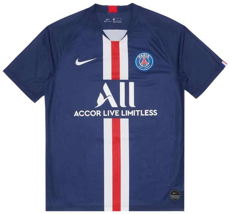 Pre Owned Paris Saint Germain Mbappe 7 Home Jersey Navy