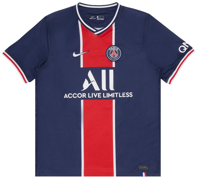 Pre Owned Paris Saint Germain 50th Anniversary Edition Mbappe 7 Home Jersey Navy