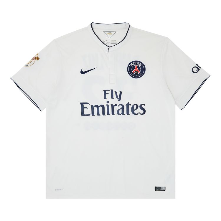 Pre Owned Paris Saint Germain David Luiz 32 Away Stadium Jersey White