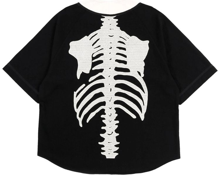 Kapital Dense Jersey Baseball Shirt Black