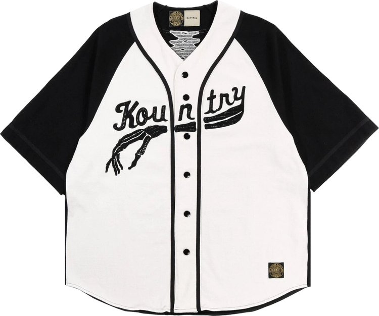 Kapital Dense Jersey Baseball Shirt 'Black'
