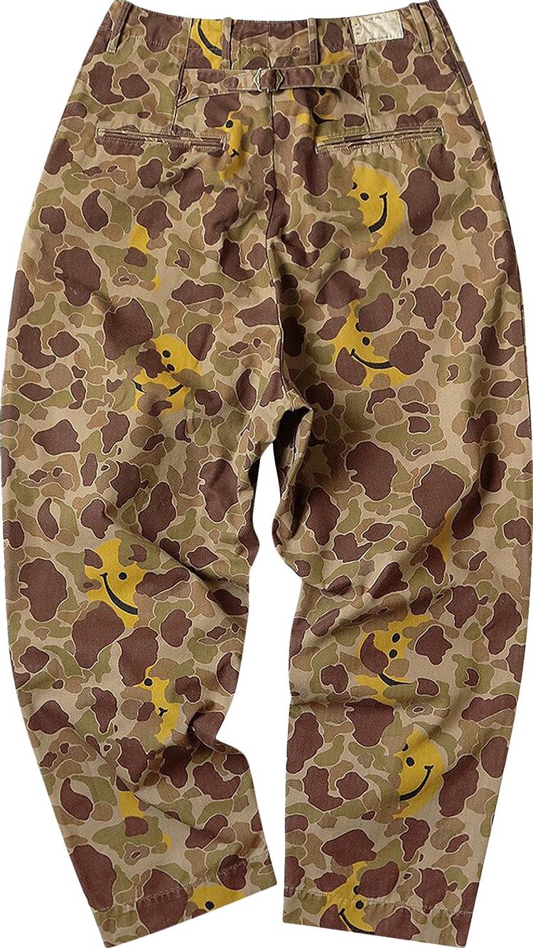 Kapital Herringbone Happy Peek A Boo Camo Nime Pants Beigekhaki