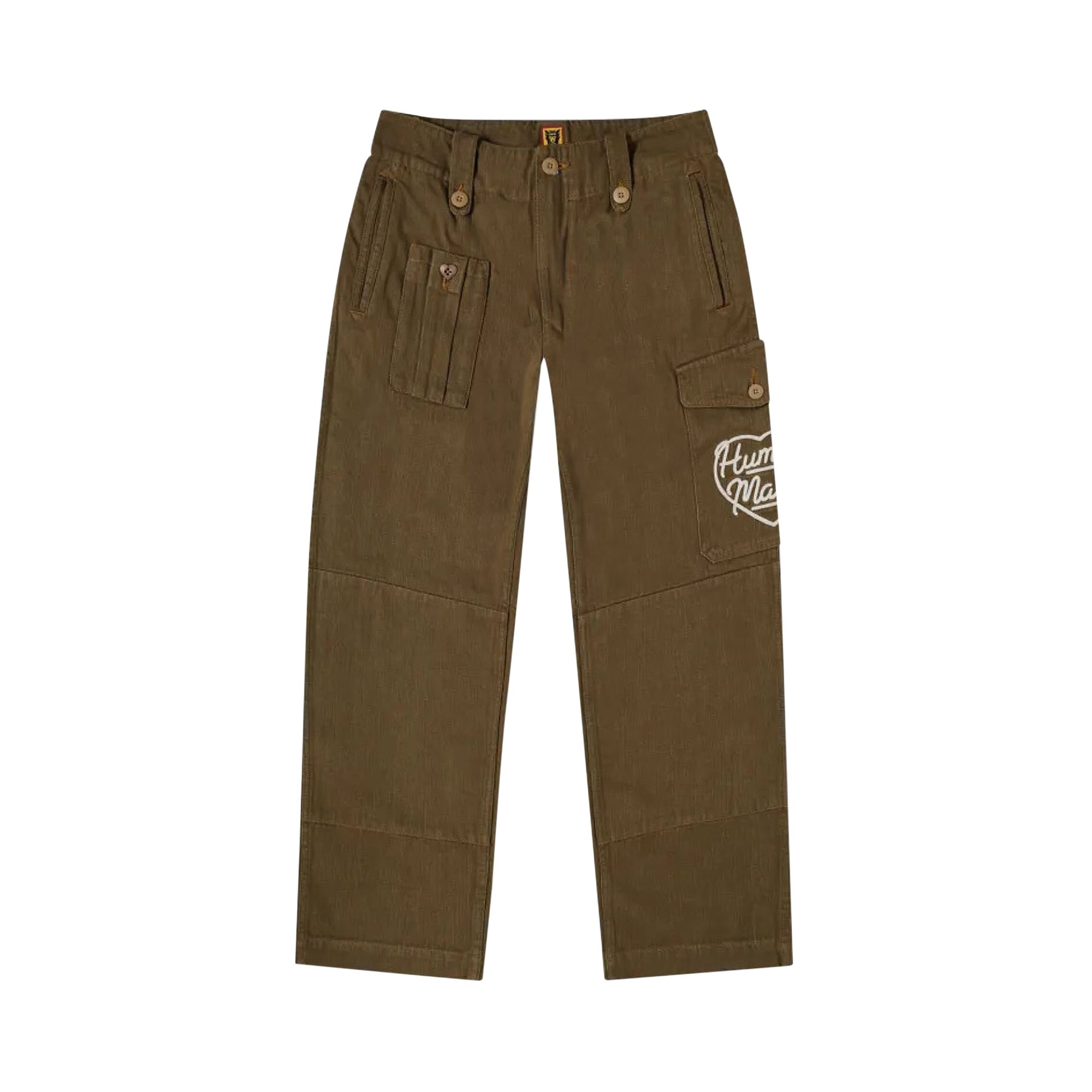 Buy Human Made Military Denim Cargo Pants 'Olive Drab' - HM25PT002 